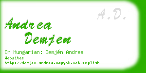 andrea demjen business card